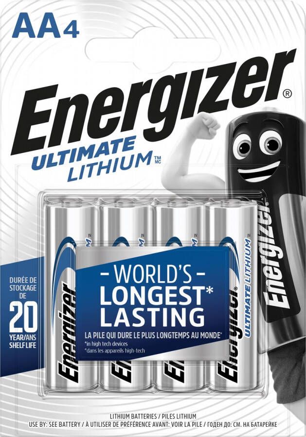 Energizer batterijen Lithium AA blister van 4 stuks