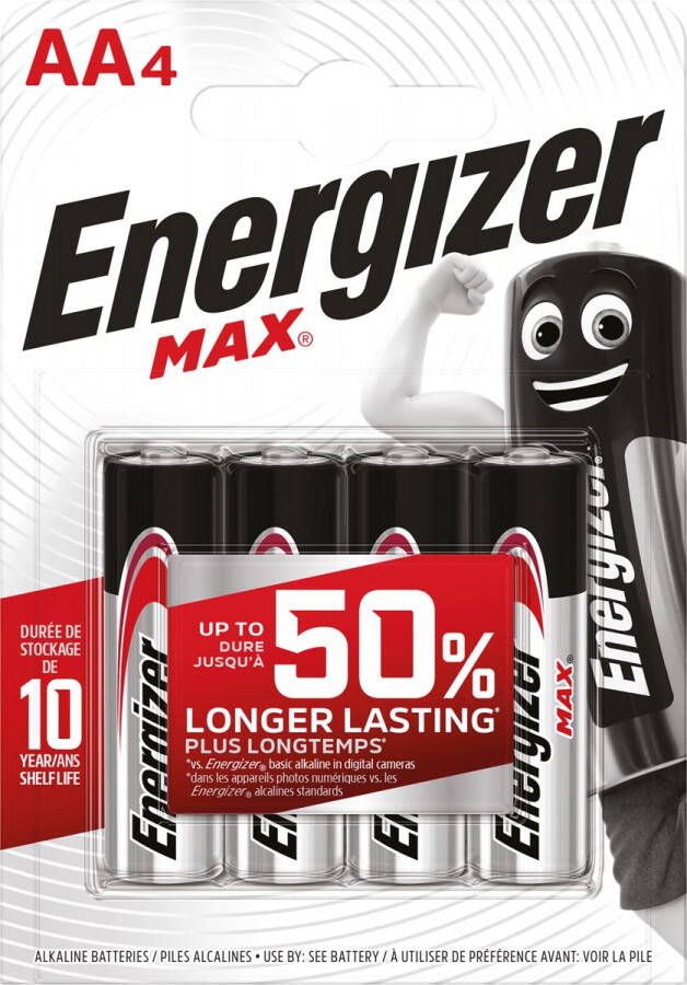 Energizer batterijen Max AA blister van 4 stuks