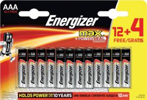 Energizer batterijen Max AAA blister van 12 + 4 gratis
