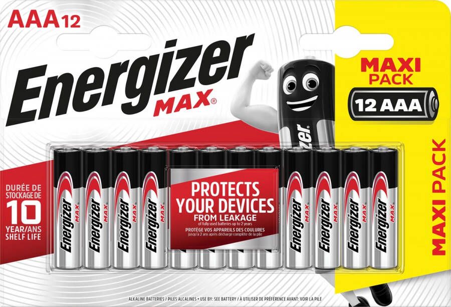 Energizer batterijen Max AAA blister van 12 stuks