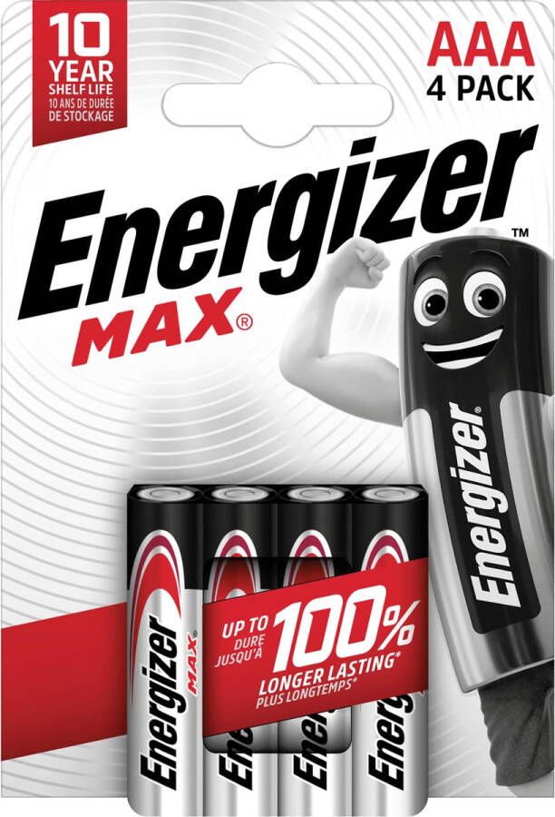 Energizer batterijen Max AAA LR03 E92 blister van 4