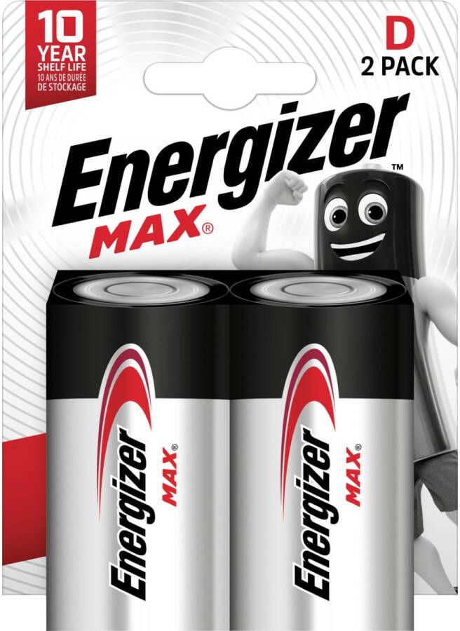 Energizer batterijen Max D blister van 2 stuks