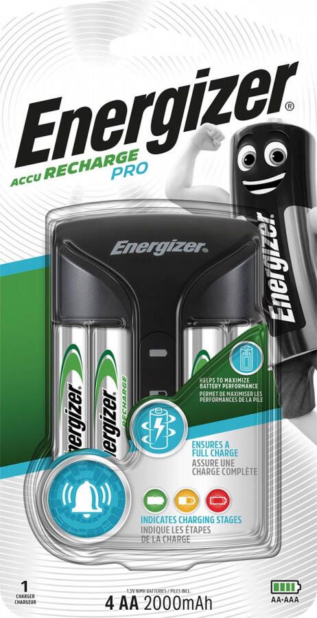Energizer batterijlader Pro Charger inclusief 4 x AA batterij op blister
