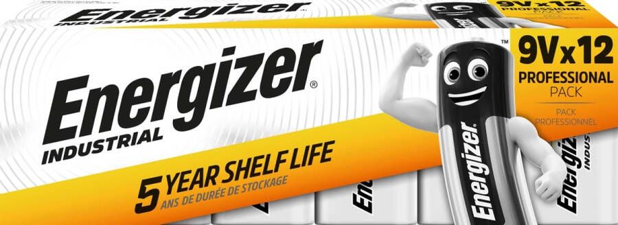 Energizer Batterij Industrial 9Volt alkaline doos Ã  12 stuks
