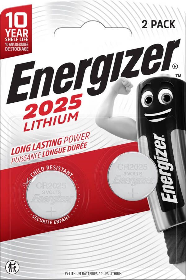 Energizer knoopcel CR2025 blister van 2 stuks
