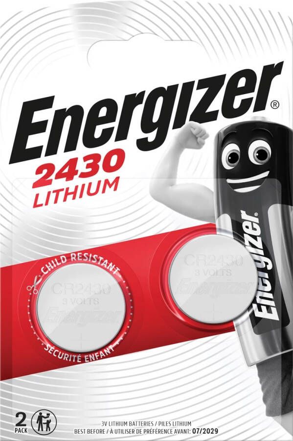 Energizer knoopcel CR2430 blister van 2 stuks