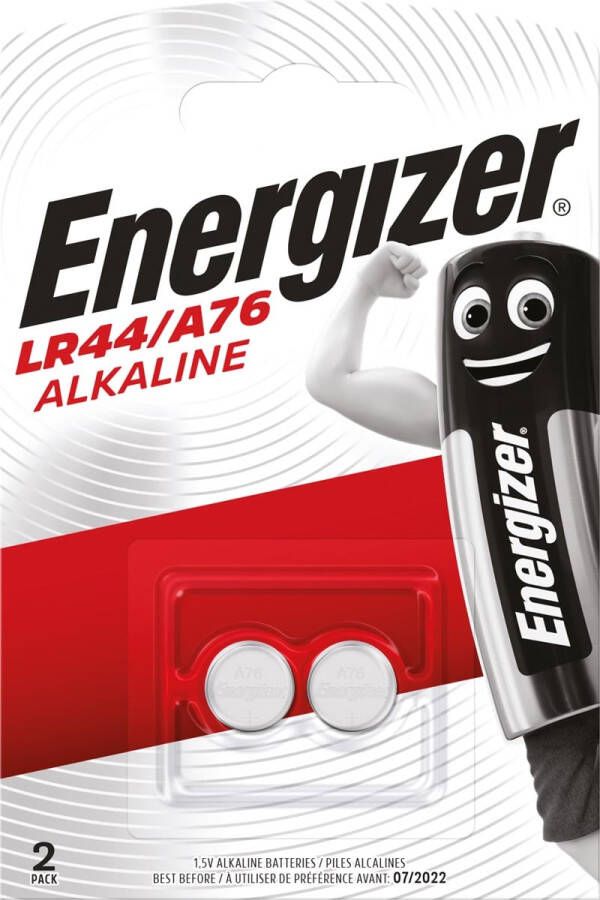 Energizer knoopcel LR44 A76 blister van 2 stuks