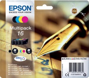 Epson inktcartridge 16 165-175 pagina&apos;s OEM C13T16264012 4 kleuren