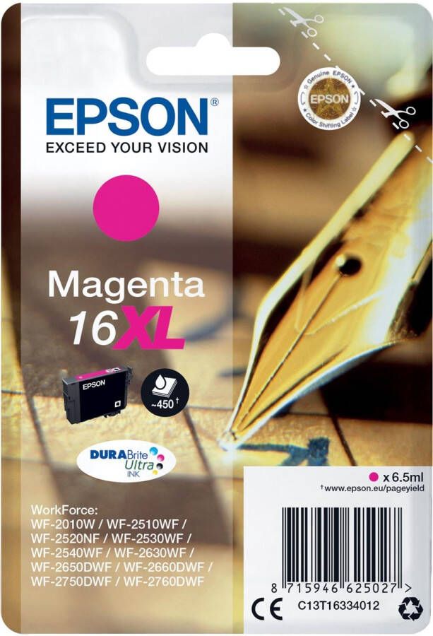 Epson Pen and crossword Singlepack Magenta 16XL DURABrite Ultra Ink (C13T16334012)
