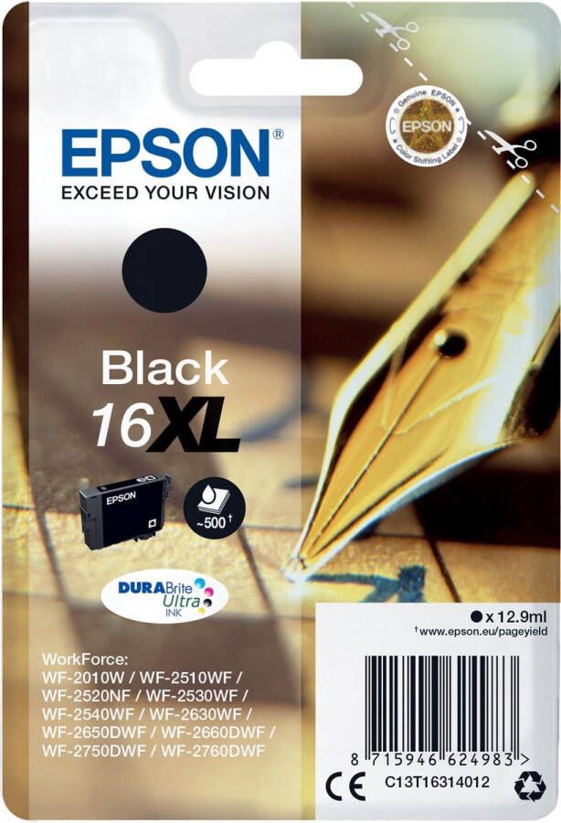 Epson Pen and crossword Singlepack Black 16XL DURABrite Ultra Ink (C13T16314012)