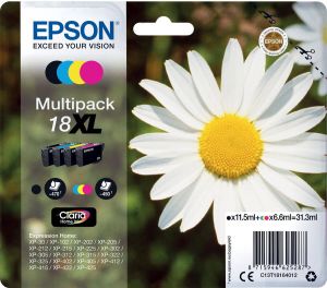 Epson inktcartridge 18XL 450 pagina&apos;s OEM C13T18164012 4 kleuren