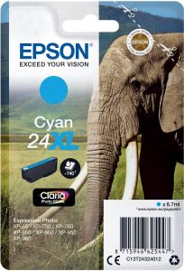 Epson inktcartridge 24XL 500 pagina&apos s OEM C13T24324012 cyaan