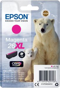 Epson Polar bear Singlepack Magenta 26XL Claria Premium Ink (C13T26334012)
