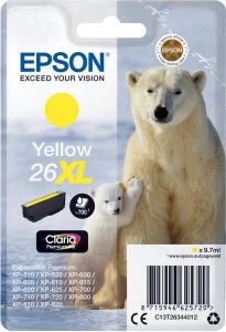 Epson Polar bear Singlepack Yellow 26XL Claria Premium Ink (C13T26344012)