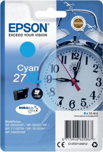 Epson inktcartridge 27XL 1.100 pagina&apos;s OEM C13T27124012 cyaan