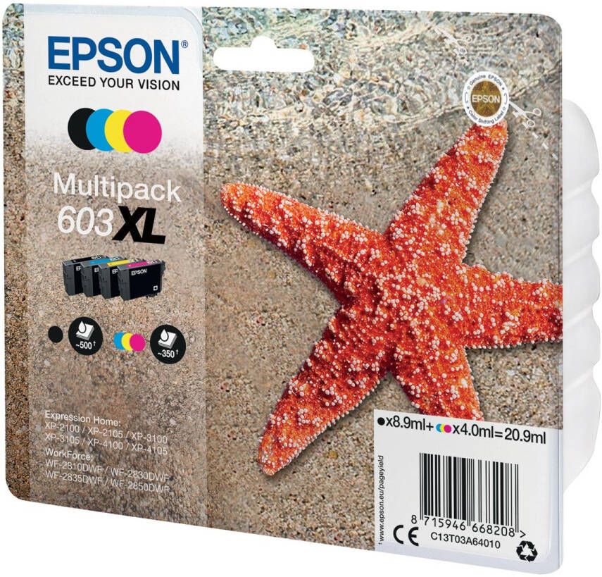 Epson inktcartridge 603 XL 20 9 ml OEM C13T03A64010 4 kleuren