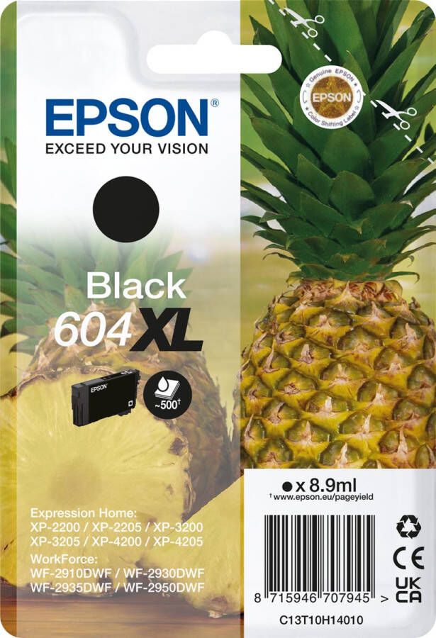 Epson inktcartridge 604 XL 500 pagina&apos;s OEM C13T10H14010 zwart