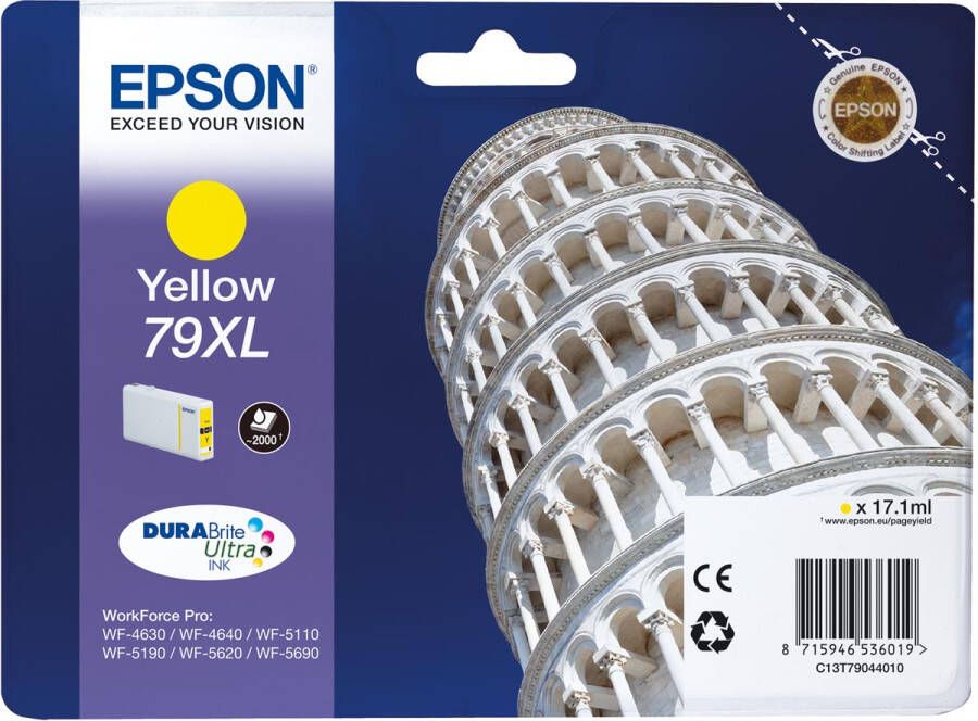 Epson Tower of Pisa Singlepack Yellow 79XL DURABrite Ultra Ink (C13T79044010)