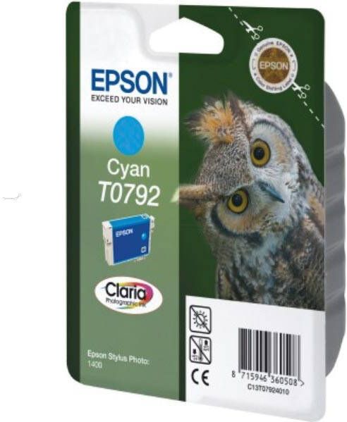 Epson inktcartridge T0792 1.345 pagina&apos s OEM C13T07924010 cyaan