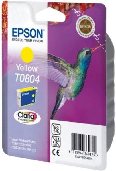 Epson inktcartridge T0804 620 pagina&apos s OEM C13T08044011 geel