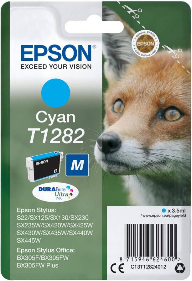 Epson inktcartridge T1282 175 pagina&apos;s OEM C13T12824012 cyaan