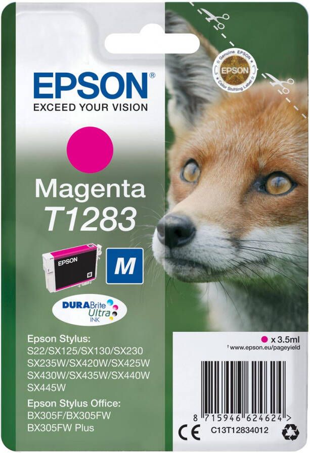 Epson inktcartridge T1283 140 pagina&apos;s OEM C13T12834012 magenta