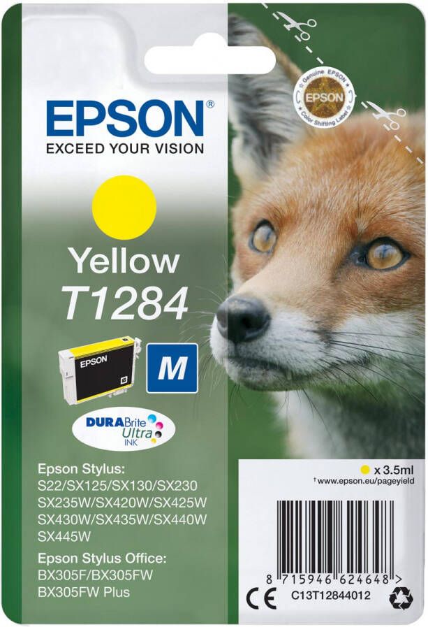 Epson inktcartridge T1284 225 pagina&apos;s OEM C13T12844012 geel