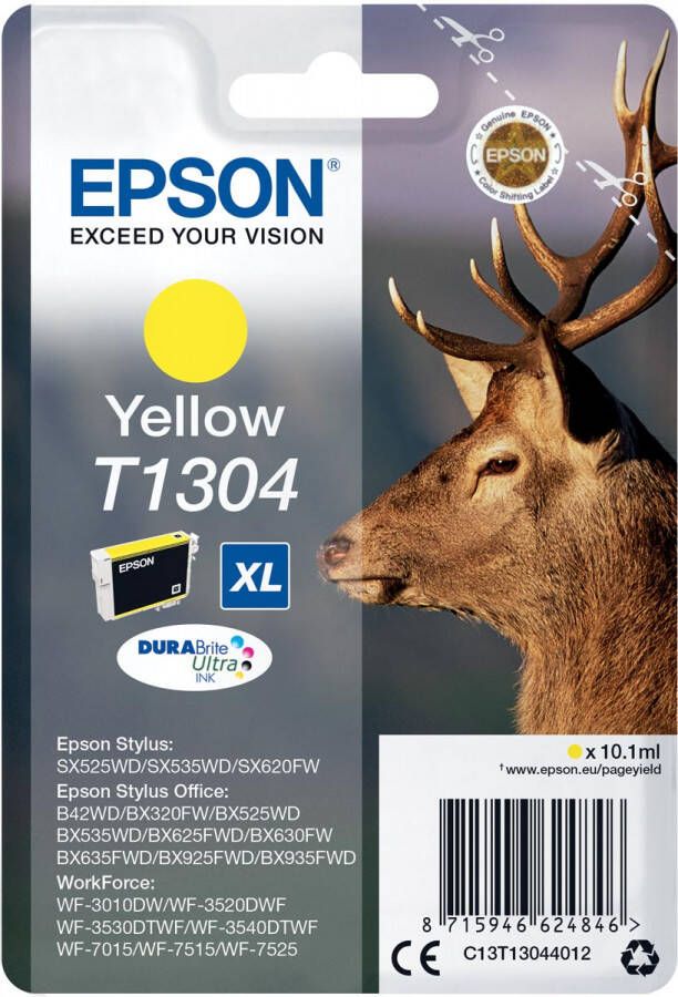 Epson inktcartridge T1304 1.005 pagina&apos;s OEM C13T13044012 geel