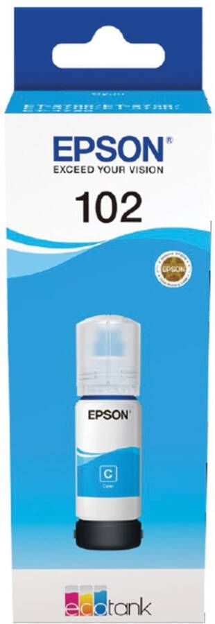 Epson inktfles 102 6.000 pagina&apos;s OEM C13T03R240 cyaan