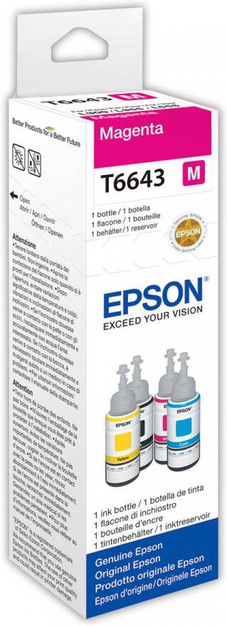 Epson inktfles T664 6.500 pagina&apos;s OEM C13T664340 magenta