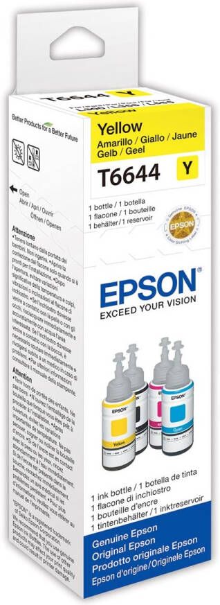 Epson inktfles T664 7.500 pagina&apos;s OEM C13T664440 geel