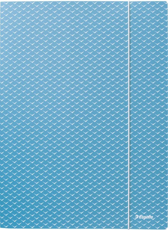 Esselte Colour&apos Breeze elastomap met 3 kleppen uit karton ft A4 blauw