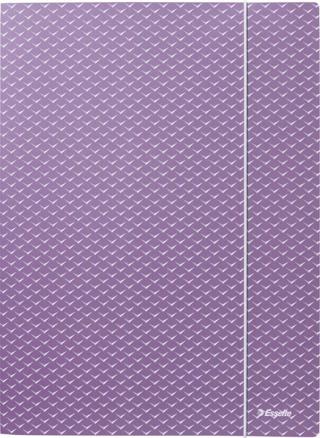 Esselte Colour&apos Breeze elastomap met 3 kleppen uit karton ft A4 lavendel
