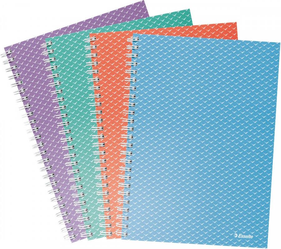 Esselte Colour&apos Breeze notitieboek met spiraalbinding voor ft A5 gelijnd assorti