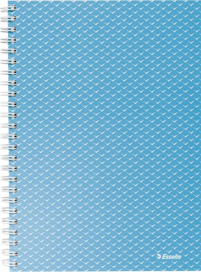 Esselte Colour&apos Breeze notitieboek met spiraalbinding voor ft A5 gelijnd blauw