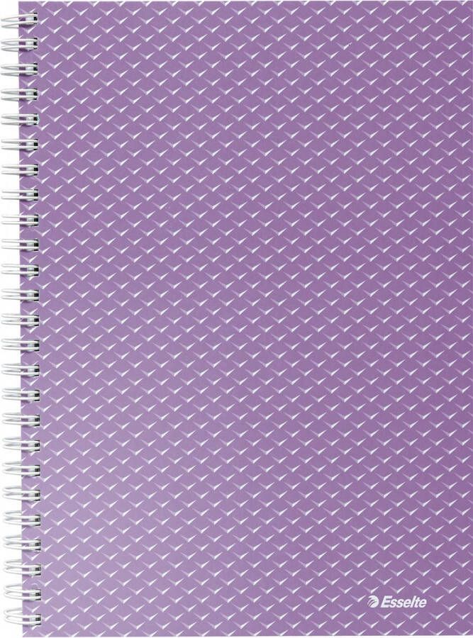 Esselte Colour&apos Breeze notitieboek met spiraalbinding voor ft A5 gelijnd lavendel