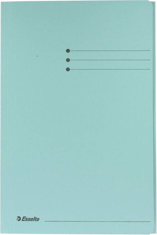 Esselte Dossiermap folio 3 kleppen manilla 275gr blauw