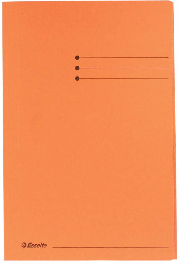 Esselte Dossiermap folio 3 kleppen manilla 275gr oranje