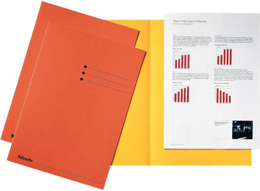 Esselte dossiermap oranje karton van 180 g m² pak van 100 stuks