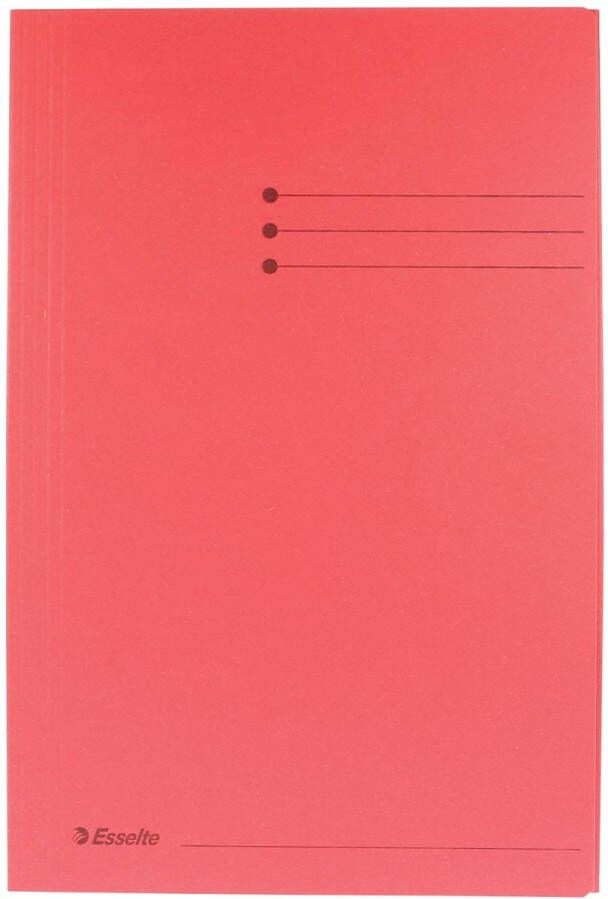 Esselte Dossiermap folio 3 kleppen manilla 275gr rood