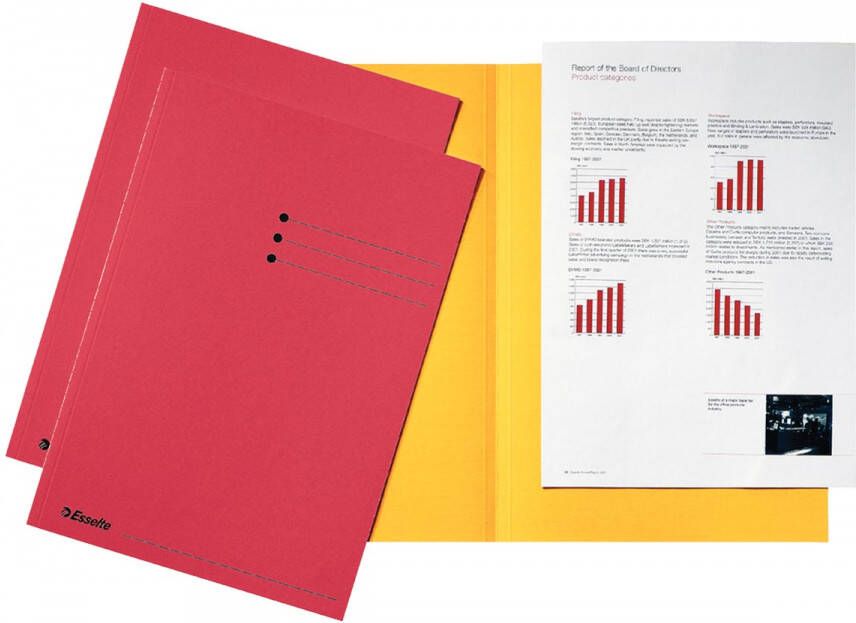 Esselte dossiermap rood karton van 180 g m² pak van 100 stuks