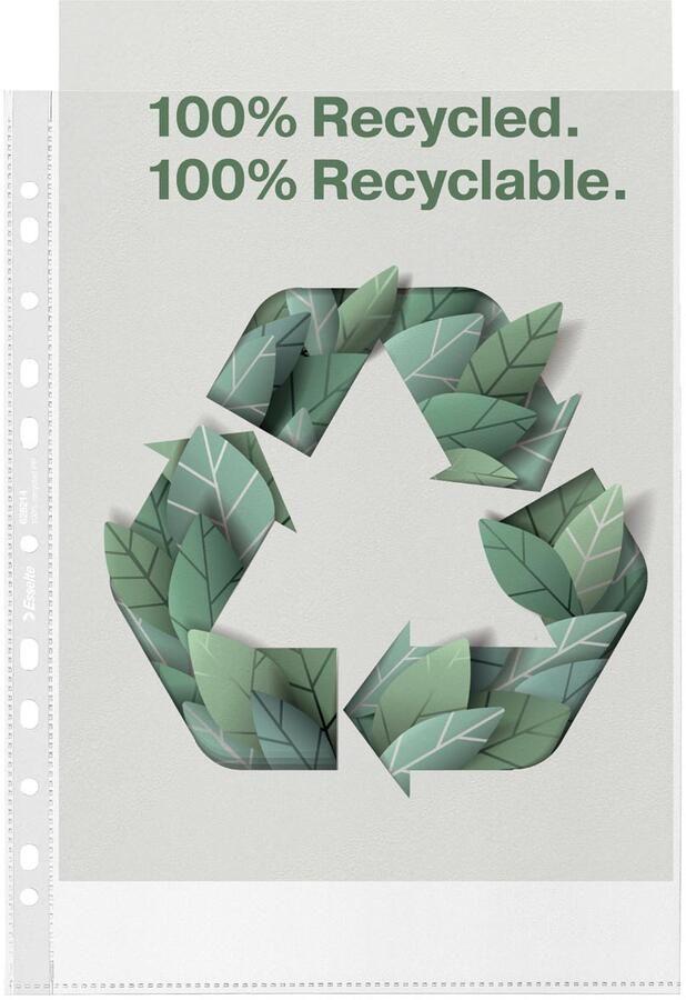 Esselte geperforeerde showtas 100 % gerecycleerd ft A4 70 micron doos van 20 stuks
