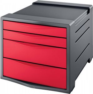 Esselte ladenblok Vivida 4 laden rood