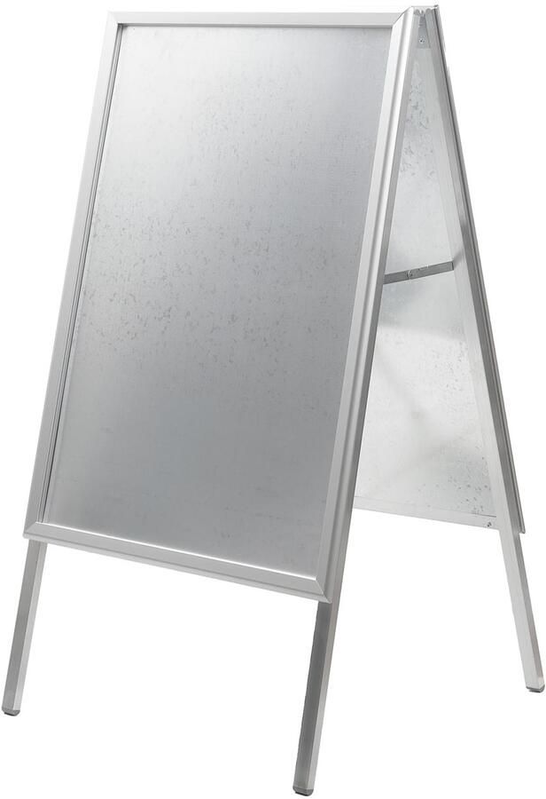 Europel stoepbord Economy uit aluminium ft A1 zilver