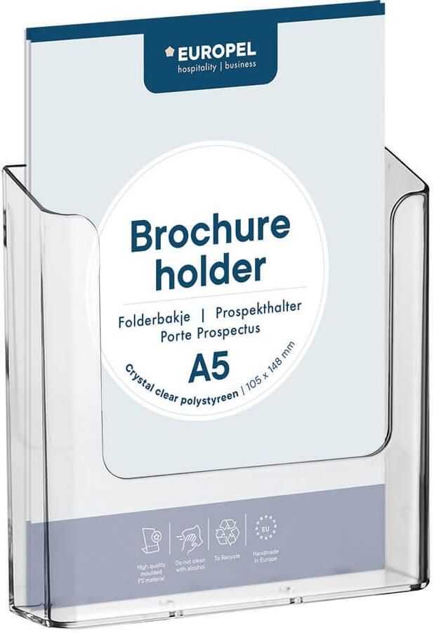 Europel Folderhouder OPUS 2 wand A5 transparant