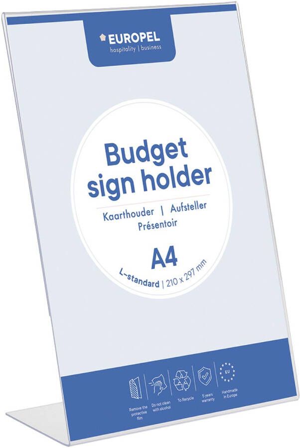 Europel folderhouder Budget met L-voet ft A4