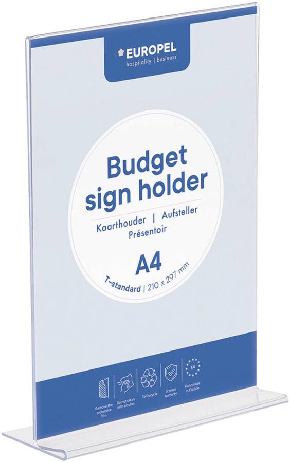 Europel folderhouder Budget met T-voet ft A4