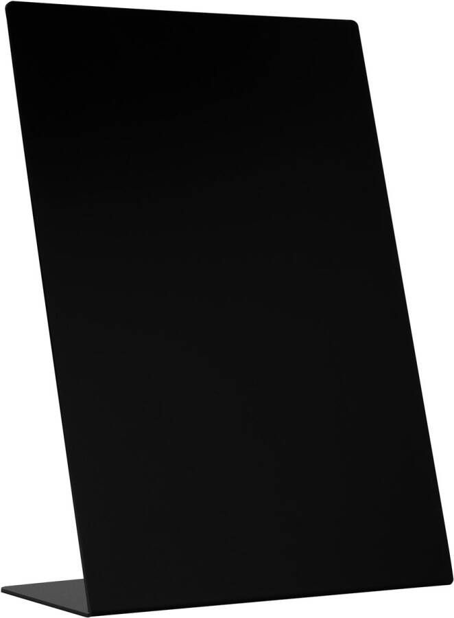 Europel *Krijtbord tafelmodel formaat A4 met stabiele voet.*Gemaakt van hoogwaardig zwart polystyreen. *Eenvoudig te reinigen me