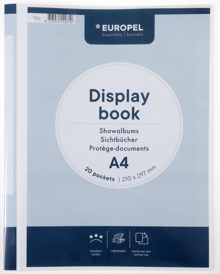 Europel showalbum Opus Frontview ft A4 PP 20 tassen wit