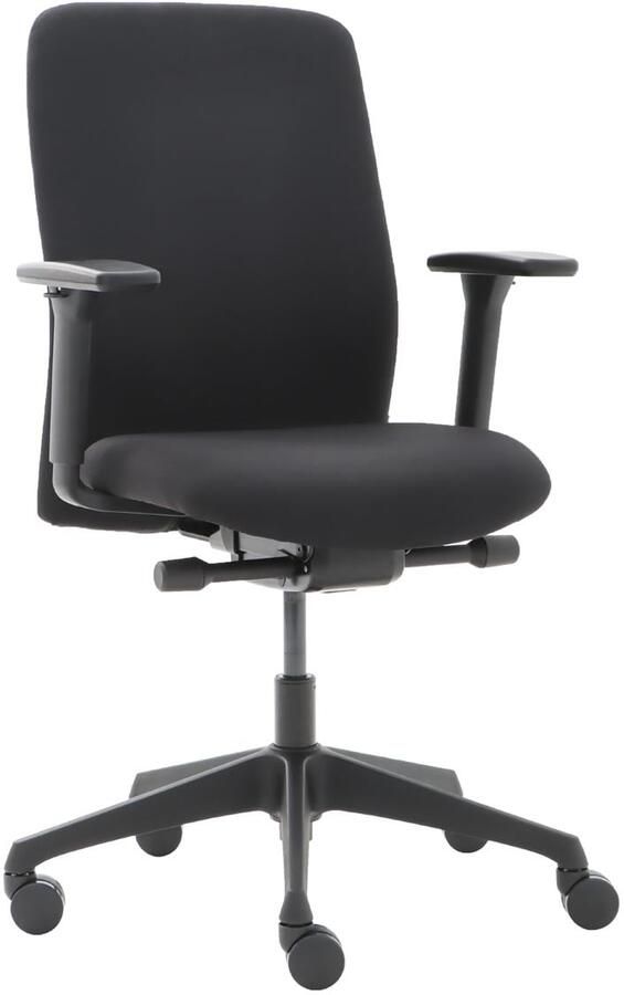 Euroseats Bureaustoel Vigo stof zwart blauw